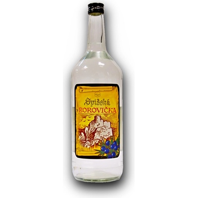 Spišská Borovička 40% 1 l (čistá fľaša)