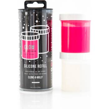 Image 1 of Clone A Willy Refill Glow in the Dark Hot Pink Silicone