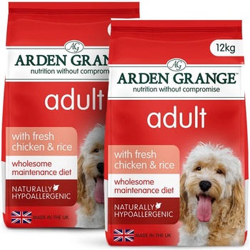 Arden Grange Възрастни с прясно пиле и ориз 2 x 12 кг
