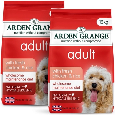 Arden Grange Възрастни с прясно пиле и ориз 2 x 12 кг