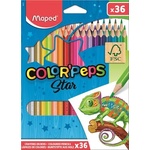 Maped Комплект цветни моливи, триъгълни, MAPED "ColorPeps Star", 36 различни цвята 832017FC (832017FC)