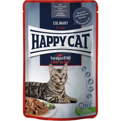Happy Cat Culinary Voralpen Rind - Телешко и черен дроб 6 x 85 г