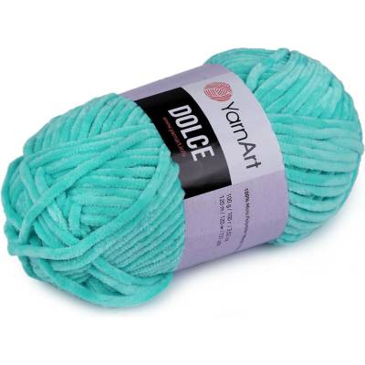 Pletací žinylková příze Dolce 100 g Varianta: 27 (746) modrá azurová, Balení: 1 ks 42108/79186/227510