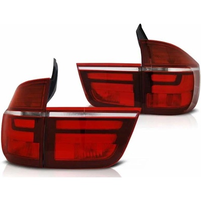 Zadní světla BMW X5 E70 07-10 - červený/krystal LED BAR | Zboží Auto