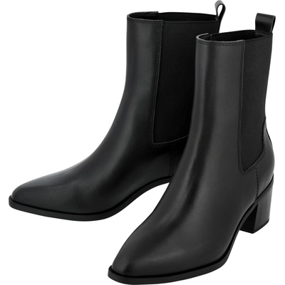 esmara dámská kožená kotníková obuv Chelsea černá – Zboží Dáma