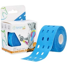 BronVit Sport Kinesio Tape děrovaný tejpovací páska modrá 5 cm x 5 m