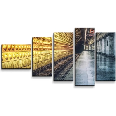 Sablio Obraz - 5-dílný Pražské metro - 100x60 cm