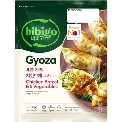 Bibigo Gyoza knedlíčky s kuřecími prsy a 5 druhy zeleniny 600g – Zboží Dáma