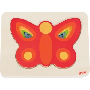 Goki Дървен пъзел Goki - Пеперуда (57486) - baby