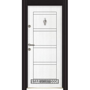 Image 1 of Starsteeldoor Блиндирана врата Parkdor SL 102 Бяла перла (цена без монтаж)