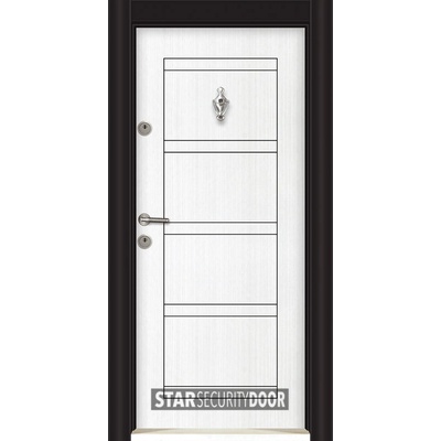 Starsteeldoor Блиндирана врата Parkdor SL 102 Бяла перла (цена без монтаж)