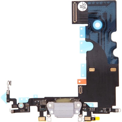 AppleMix Napájací a dátový konektor s flex káblom + GSM anténa + mikrofóny pre Apple iPhone 8 / SE (2020) - sivá - kvalita A+