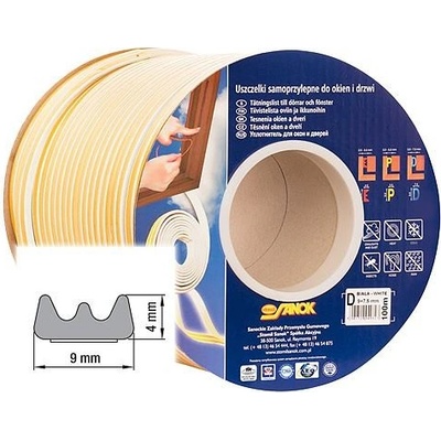 Vorel TO-76755 Těsnění do oken a dveří samolepící 9 x 4mm TYP E bílé 150 m – Zboží Mobilmania