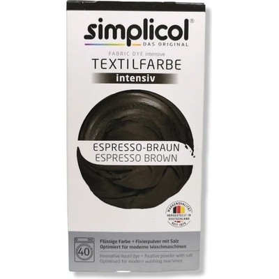 Simplicol течна интензивна текстилна боя за дрехи, Кафяво еспресо, 400гр