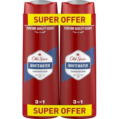 Old Spice Whitewater sprchový gel 2 x 400 ml dárková sada – Zboží Mobilmania
