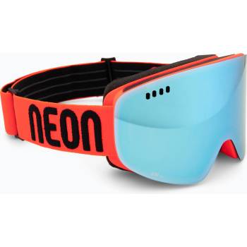Neon Скиорска маска Neon Light red/mirror acciaio