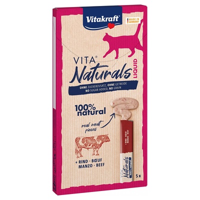 Vitakraft 5х15г Vita Naturals Liquid-Snack Vitakraft, лакомства за кучета - с говеждо