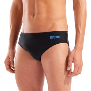 arena hyperflow men's solid swim briefs black / blue cosmo m - uk34