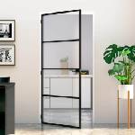 vidaXL Врата за дом 93 x 201, 5 x 3, 5 см Алуминий и закалено стъкло (42025245)