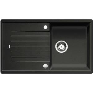 BLANCO Zia 5 - Мивка от Silgranit, 86x50 см, с регулиране на оттока, черна 526015 (526015) Мивка за вграждане