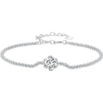 Grace Silver Jewellery stříbrný náramek Tania MOISSANITE NR-MSB006/28 stříbrná