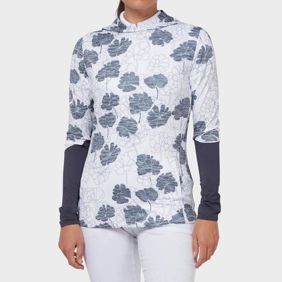 Callaway Golf Texture Floral Hoodie biela s potlačou kvetov