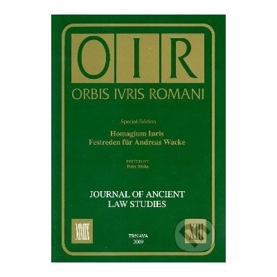 Orbis Ivris Romani XIII. - Peter Blaho, Michaela Židlická