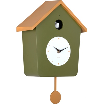Karlsson Cuckoo Light стенен часовник с кукувица, тъмнозелен (KA6044DG)