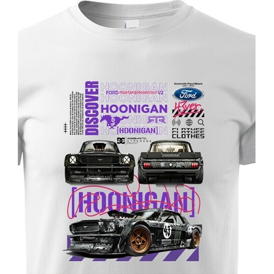 Dětské triko Ford Mustang Hoonicorn Bílá Canvas tričko Bezvatriko.cz 2374