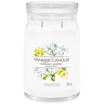 Yankee Candle Midnight Jasmine голяма свещ с надпис 567 гр