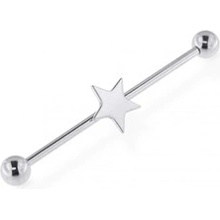 Piercingate Industrial piercing hvězdička PIN00063