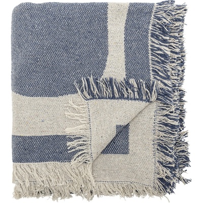 Bloomingville Prehoz z recyklovanej bavlny Ethan Blue 130 x 160 cm