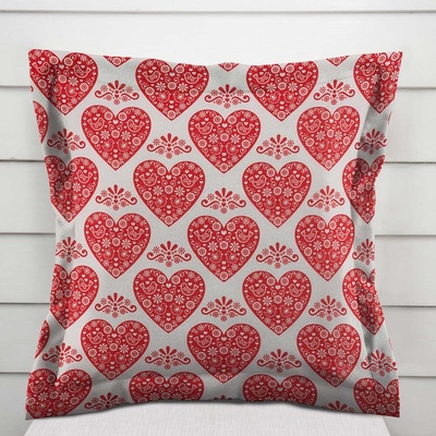 Biante s lemom PML-094 Červené srdcia na bielom 30 x 50 cm