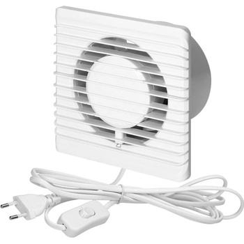 VIRONE BF-100/PS - Вентилатор за баня с ключ, ф100мм, 93 m³/h, 8W, 26db, бял (BF-100/PS)