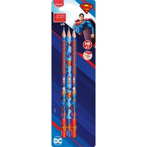 Maped Графитни моливи, hb, триъгълни, maped "Супермен", 6 бр. 850833 (850833)