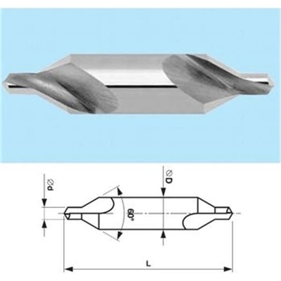 StimZet A100100V000S - Vrták středící pr. 1,0 / 3,15 mm, délka 33,5mm, středící (navrtávací) HSS, ČSN 221110 vybrušovaný