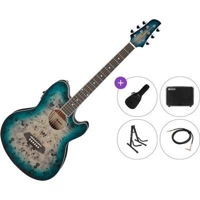 Ibanez TCY10PA-CBS Premium SET Cosmic Blue Starburst Електро-акустична китара Джъмбо