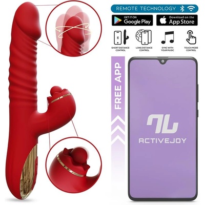 INTOYOU App Series Ascen Thrusting & Waving Vibrator with App Red