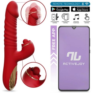 INTOYOU App Series Ascen Thrusting & Waving Vibrator with App Red