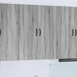 vidaXL Стенен шкаф PORTO Сив Сонома 80 x 31 x 100 см (885501)