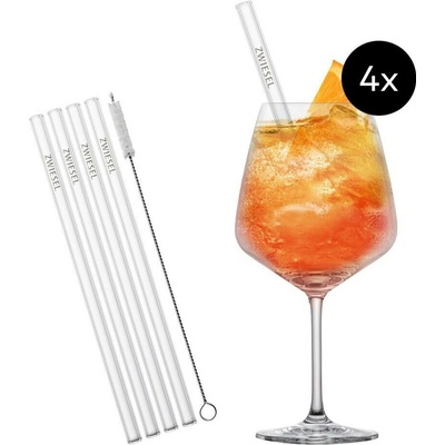 Zwiesel Sklenice na koktejly AFTER WORK s brčky Glas 4 x 790 ml