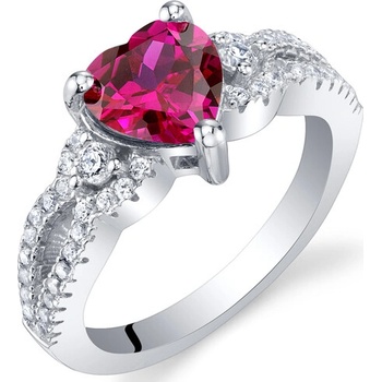 Eppi Srdiečkový rubín v striebornom prsteni Pitys R36091