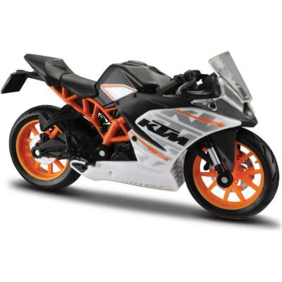 MAISTO model motorky KTM RC /silver/orange 1:18