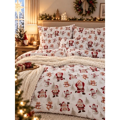 INTERMEDIC SK bavlna vianočné obliečky Santa Claus 140x200 70x90