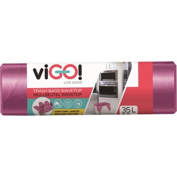 Vigo pytle s uchy HDPE 35l 8 µm fialové vůně levandule 26ks