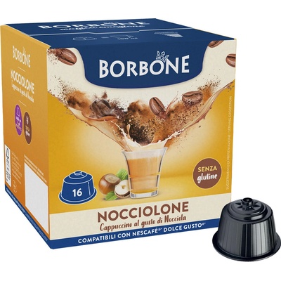 Borbone Cappuccino Nocciola lískový ořech KOMPATIBILNÍ s Nescafé Dolce Gusto 16 ks