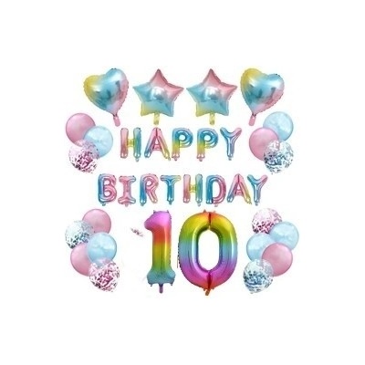 Balónkový set HB duhový číslo 10