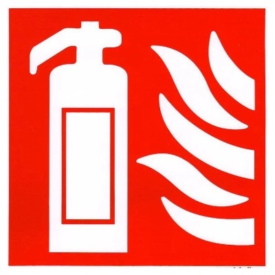 Hasící přístroje - symbol - 148x148mm - samolepka