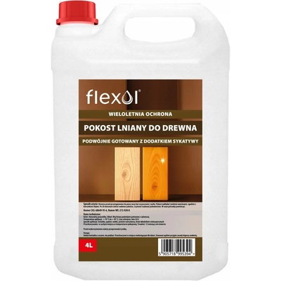 Lnéný olej na dřevo 4L Impregnace lněným olejem Terasy Ploty Nábytek FLEXOL