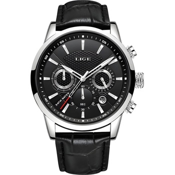 LIGE Часовник lige el-14626 - Черен / Сребърен kp14626 (el-14626)